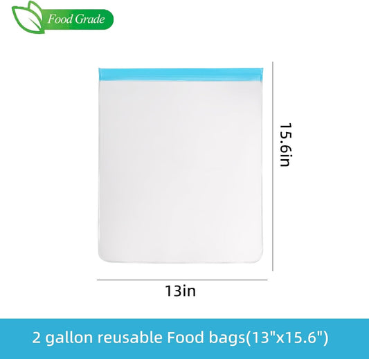 Reusable 2 Gallon Food Storage Bags