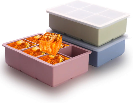 Six-Compartment Silicone Food Portion Mold