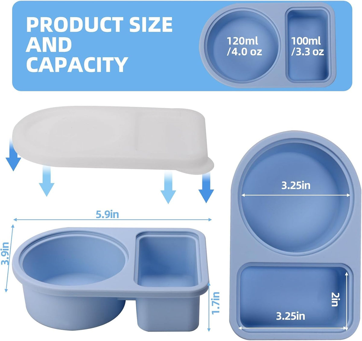 Silicone Snack Containers with Lids