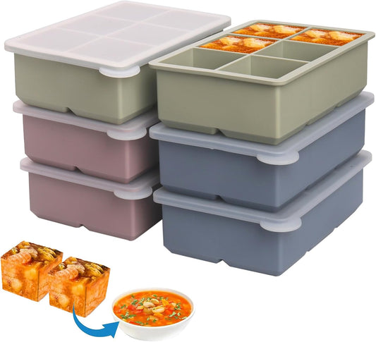 Six-Compartment Silicone Food Portion Mold